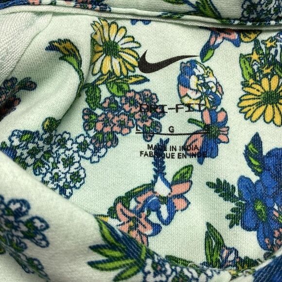 Nike Shirt Men L Blue Dri-Fit Player Floral Lightweight Short Sleeve Golf Polo - Picture 8 of 12